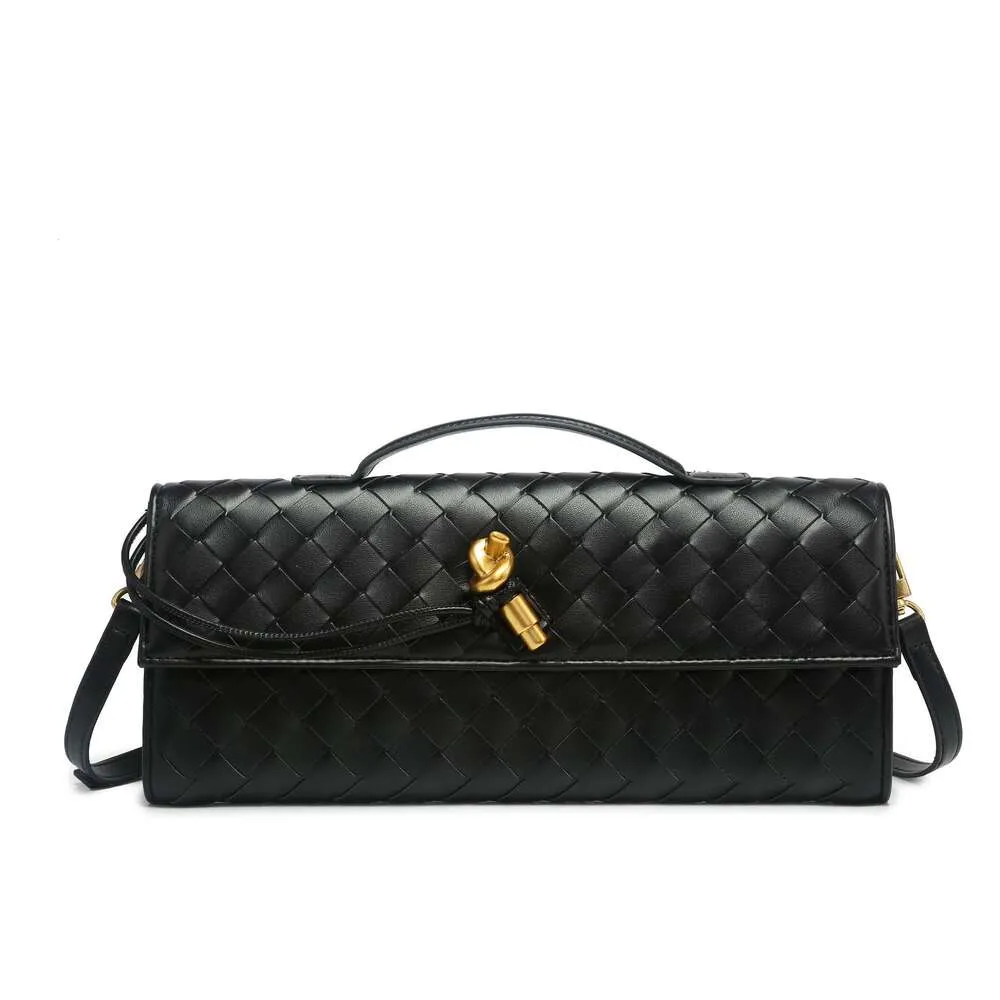 Sheepskin Woven ClutBags Bag - Designer Andiamo Soft Warm Handheld Evening Bag, Mini Handbag for Dinners & Parties