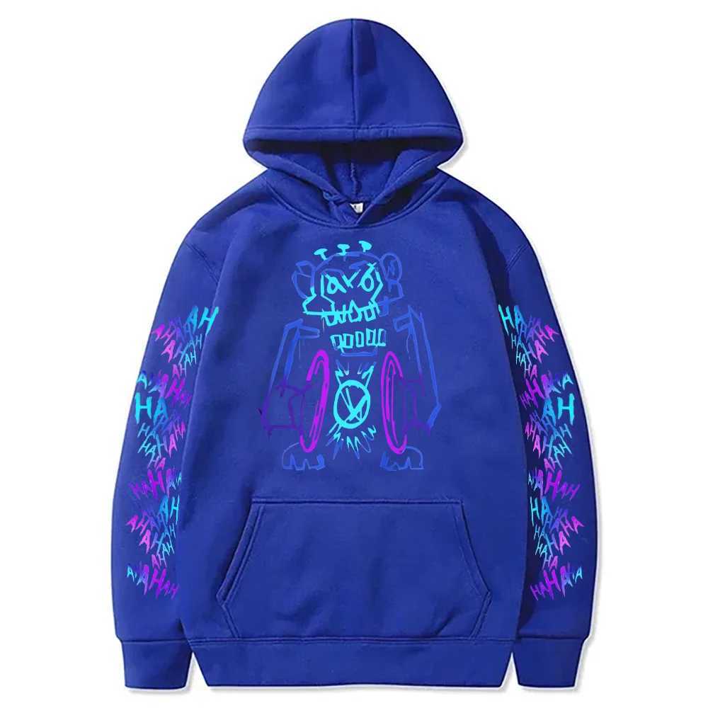 Arcane Jinx Hoodies Hot Anime Monkey Graffiti Sweatshirt Unisex Two Sides Street Sportswear Harajuku Grunge Aesthetic Pullovers M250312