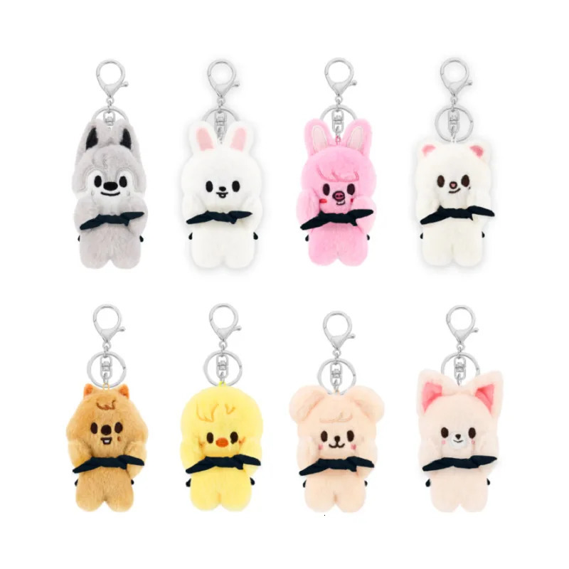 SKZOO 10cm stray children plush toy keychain soft pillow room packaging clothing decoration series model friend childrens gift 250311