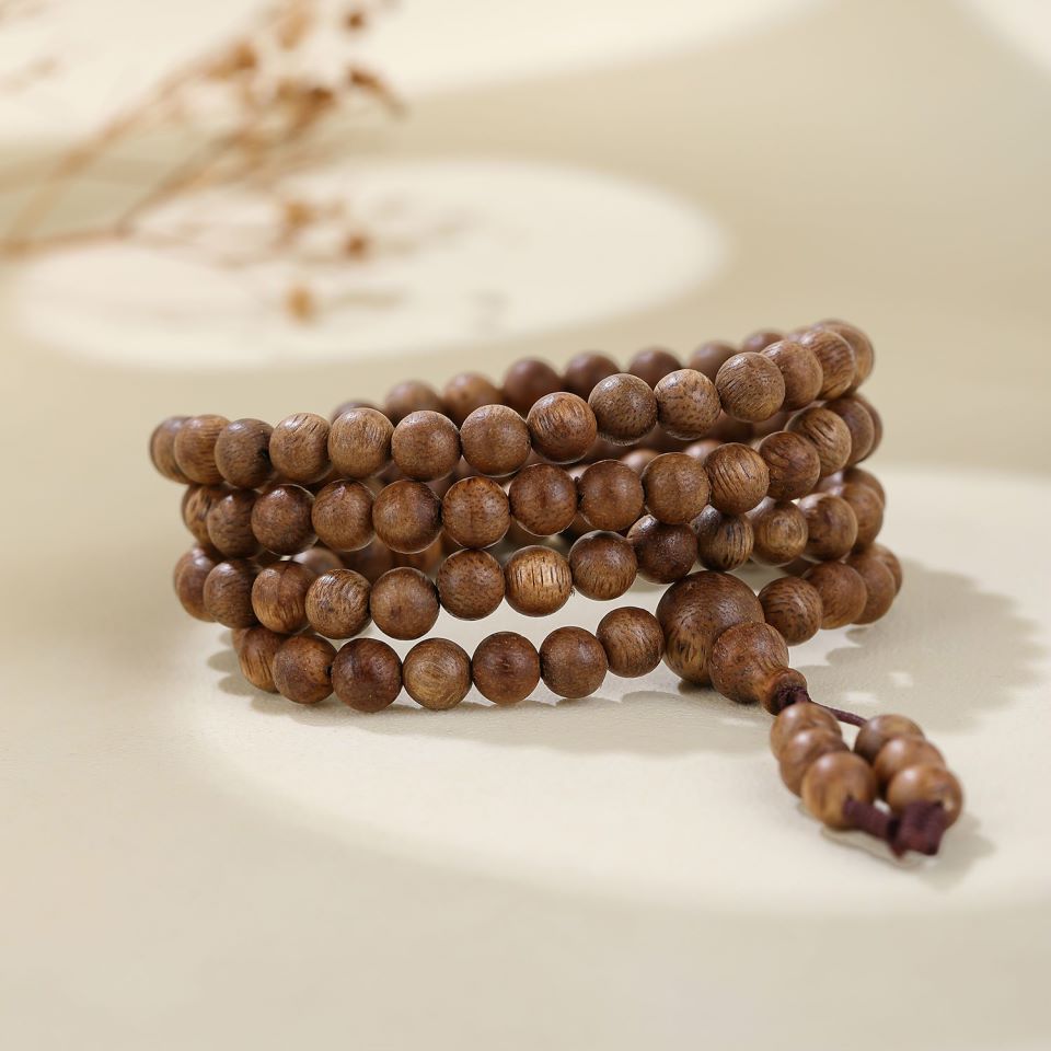 Brunei natural incense strings for men and women to play with multi-circle hand jewelry gift 108 pieces of incense Buddha beads rosary bracelet