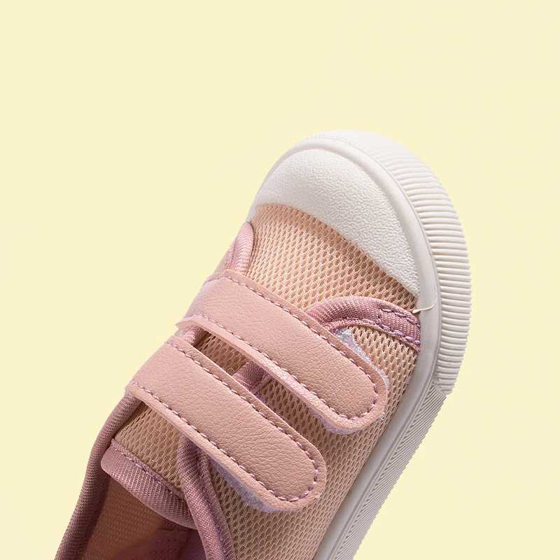 2025 New Spring Childrens Sports Shoes White Sports Shoes Soft Bottom Double Strap Casual Shoes EKC5323 Z250312