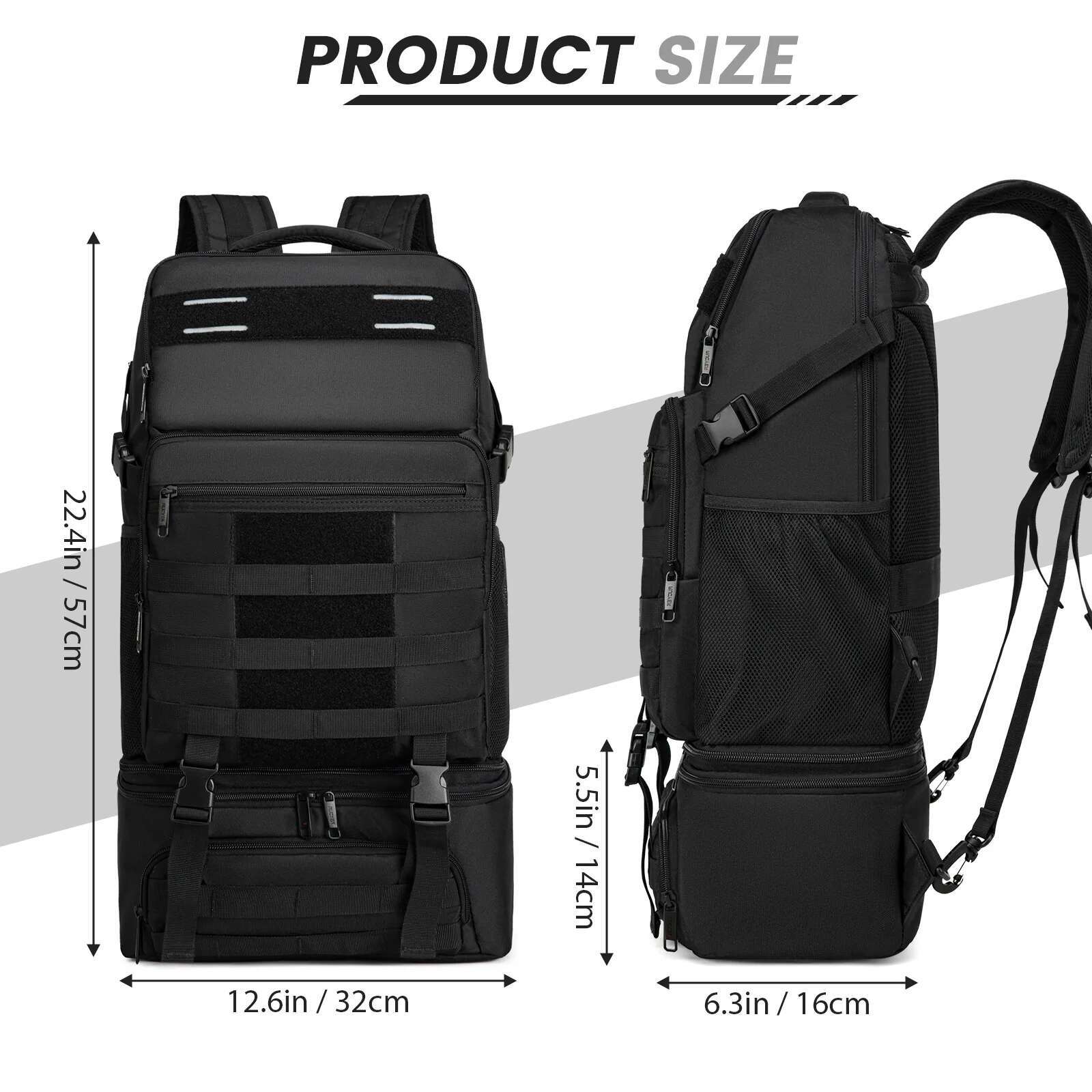 Removable With Lunch High-Capacity Cooler Insulated Picnic Bag 15.6 Inch Laptop Outdoor Travel Backpack