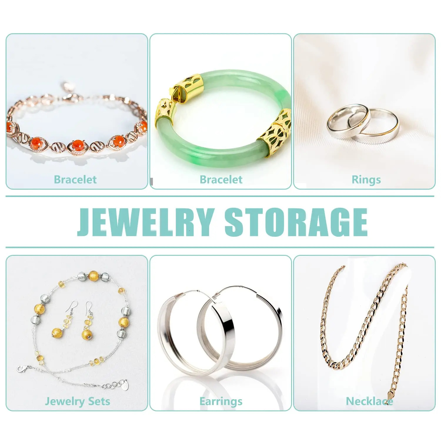 Jewelry Small Self-Sealing Plastic Zip Clear Bags PVC Clear Storage Bag for Storing Bracelets Rings Earrings Organizer 100PCS 250305