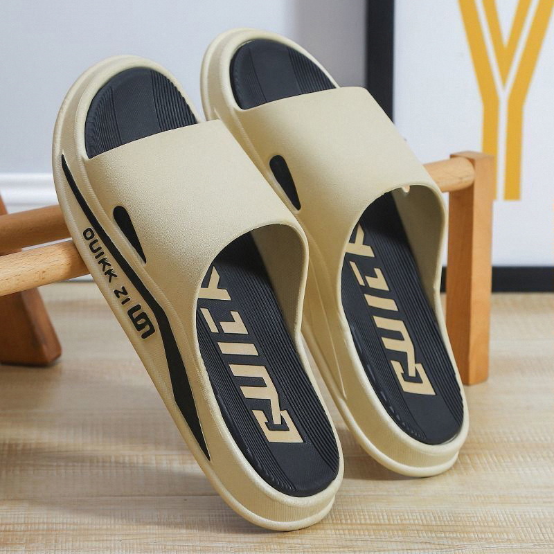 Men home slippers free Shipping Designer soft khaki on thick soles women men slippers Green black Khaki white blue white black sales.