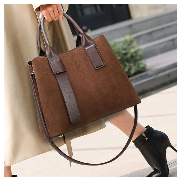 Women's Bags handbag Handbag autumn and winter new matte shoulder large capacity simple commuting bag, high-end soft leather women's bag