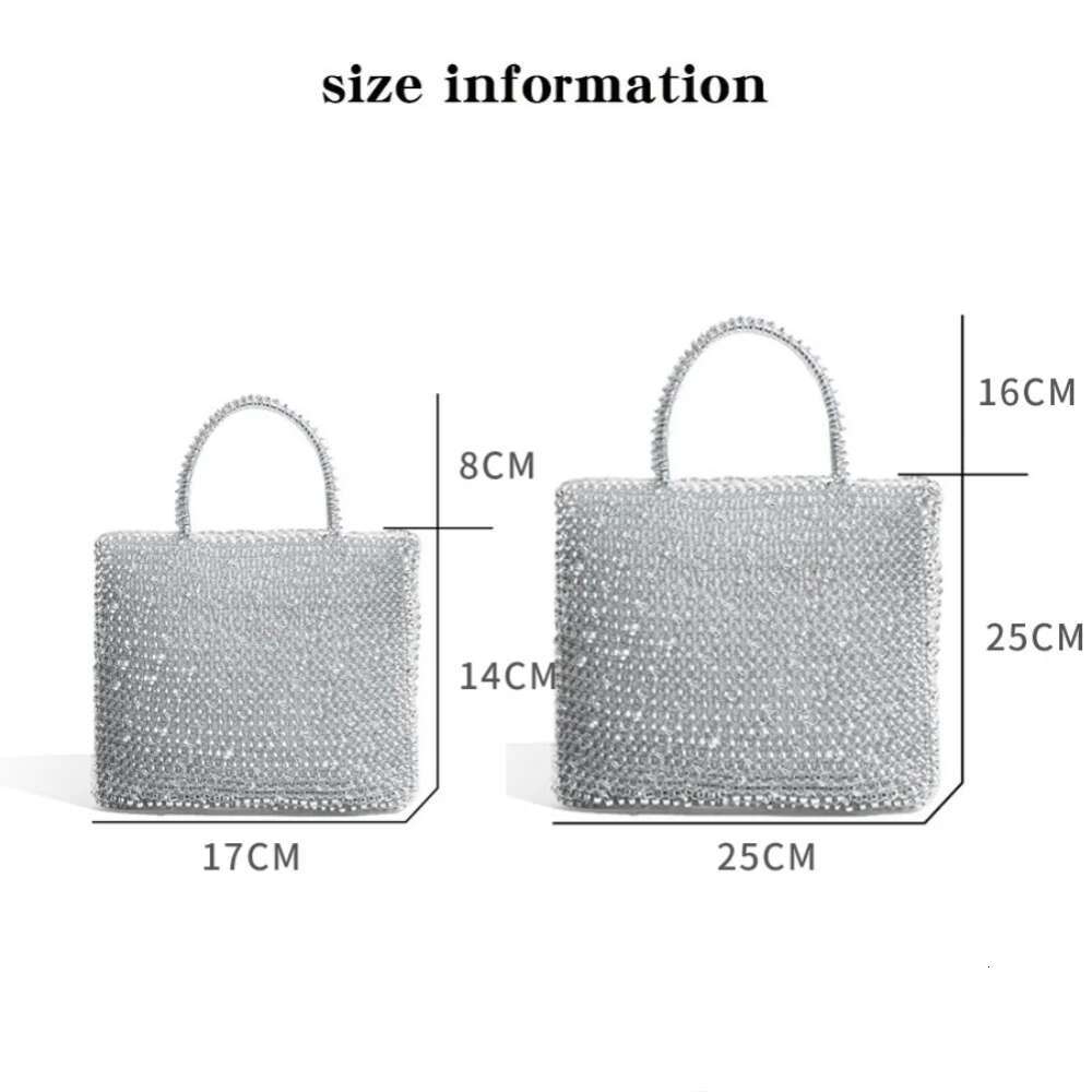 Sparkling Rhinestone PVC Woven Square Mini Women's Handbag Solid Color Fashion Designer Handbag Simple Casual Evening Bag Wallet Mobile Phone Sto