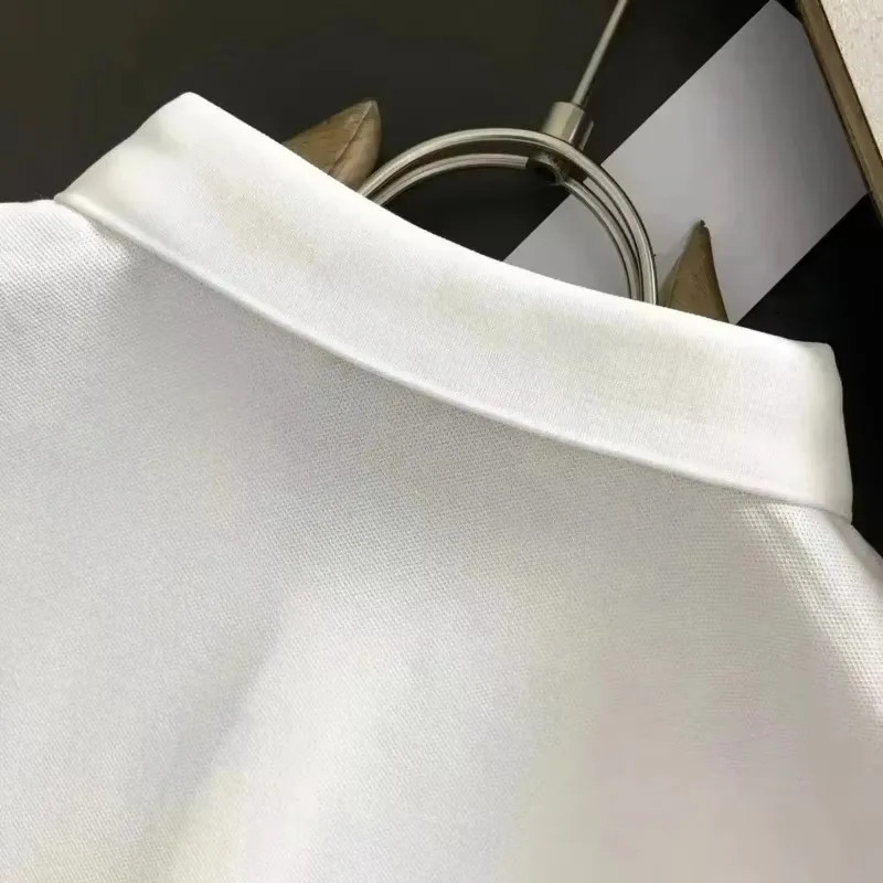 POLO Shirt Mens Tshirt High Quality Letter Printing Short Sleeve Comfortable Breathable Business Polo 250312