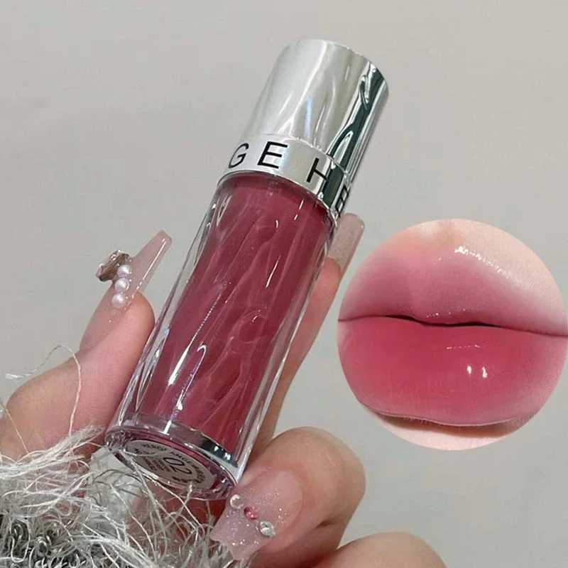 Crystal Pink Nude Mirror Lip Gloss Clear Moisturizing Jelly Lip Oil Lasting No Sticky Sexy Lip Glaze Water Light Liquid LipstickXJ250312