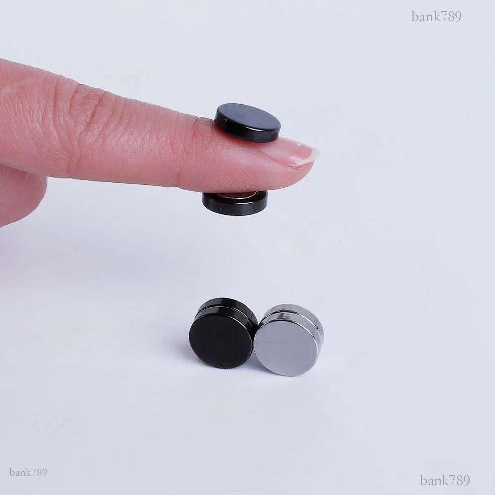 1Pc Punk Titanium Steel Men Strong Magnet Magnetic Ear Clip Stud Set Non Piercing Earrings For Boyfriend Lover Jewelry Gift 1