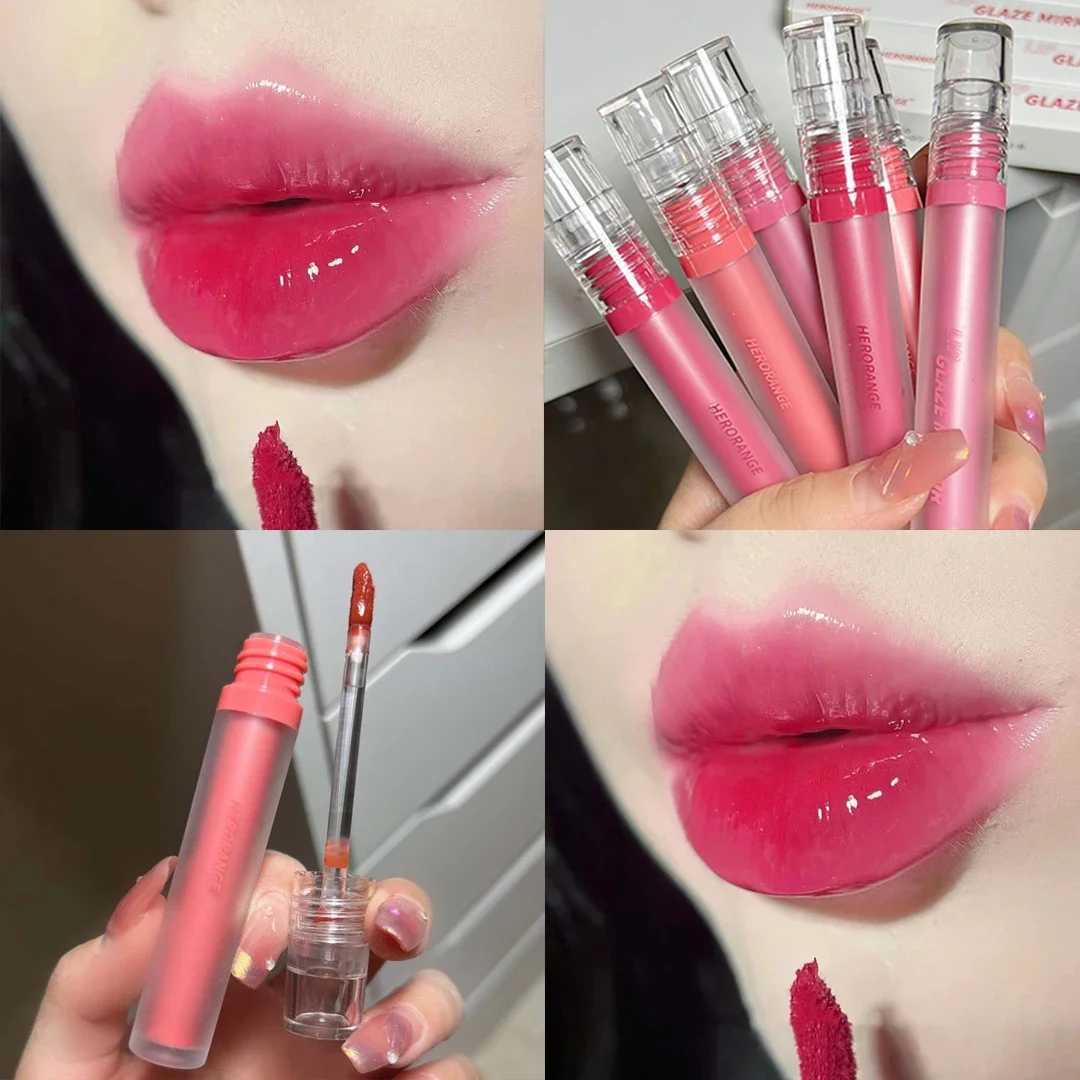 6 color mirror dye lip gloss moisturizer transparent liquid lipstick waterproof durable red lip color Korean cosmeticsXJ250312