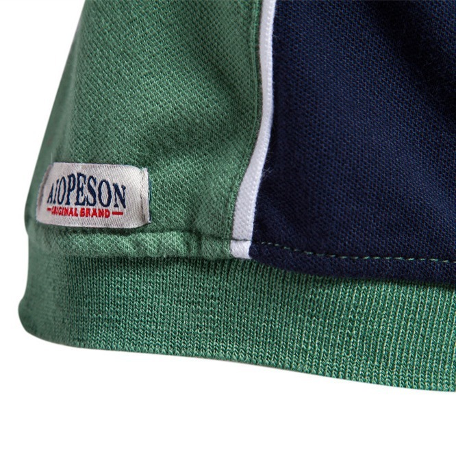 tracksuit 2025 Spring/Summer New Collection with Polo Collar Simple Fashion Color blocked Casual Men's Short sleeved T-shirt