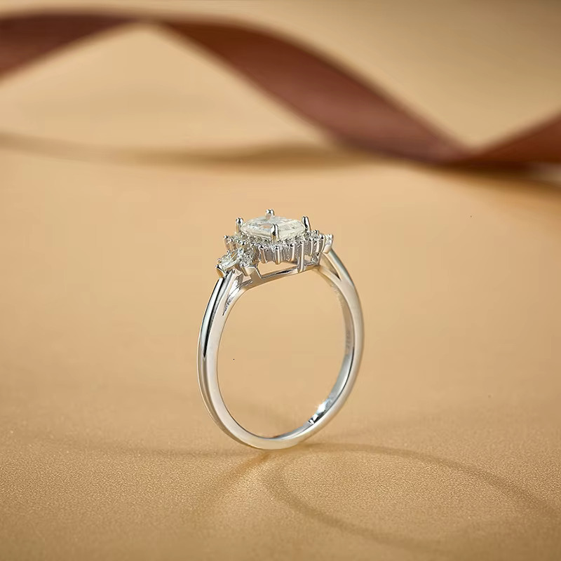 Custom VVS D Moissanite Eternity Band Diamond Ring Women Jewelry Promise Engagement Wedding 925 Sterling Silver Stackable Ring