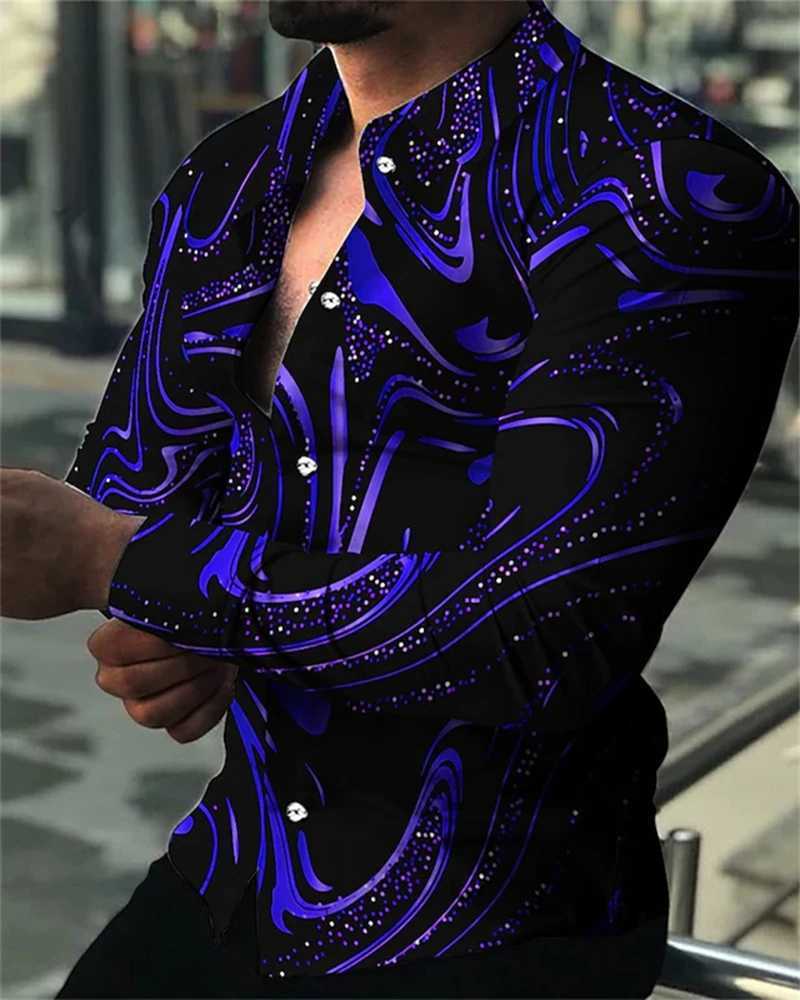 Vertigo Hawaiian Shirts Graphic 3d Printed Shirts Men Fashion Shirts Long Sleeve Beach Blouse Cuba Lapel Shirts Mens Clothing W250312