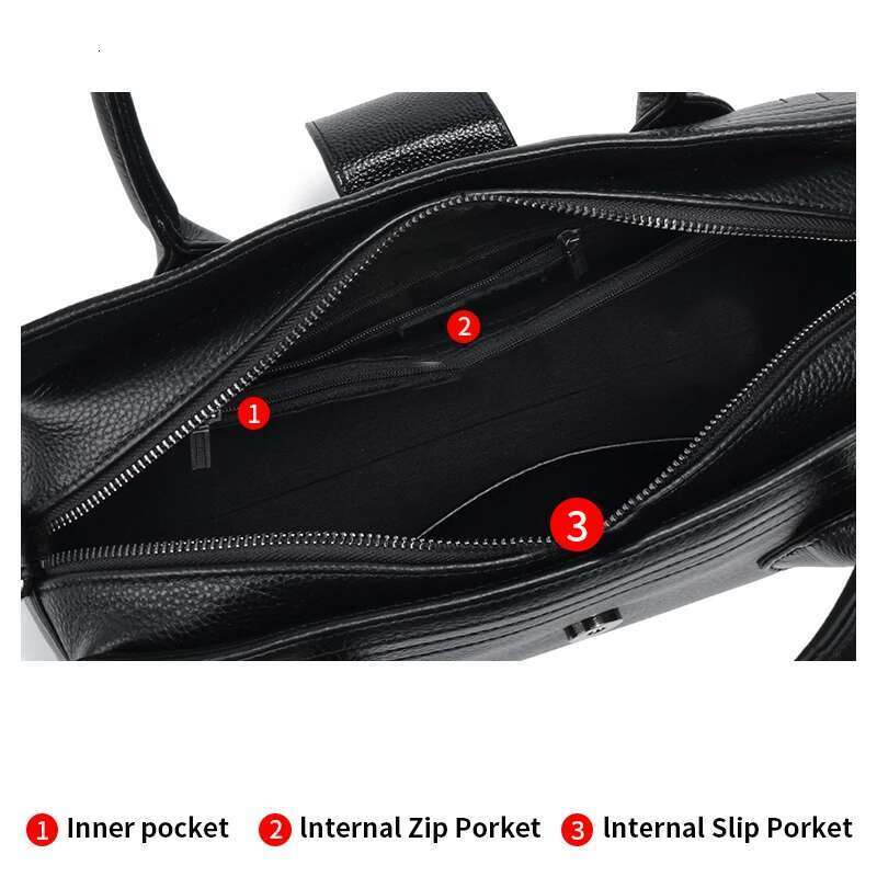 Women's Bags handbag Genuine leather handbag women's fashion bag premium brand top hand-held cowhide briefcase