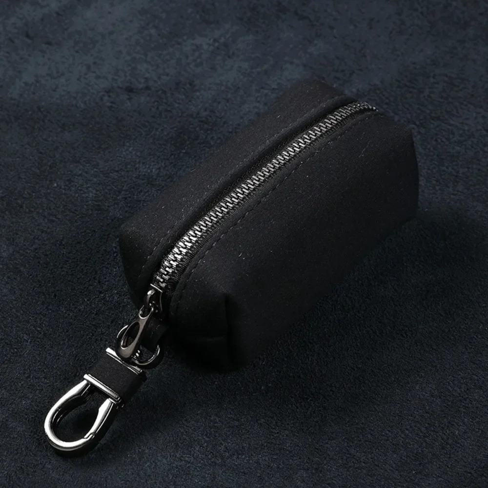 Portable Keychain Wallet for Men Women Large-Capacity Double Zipper Key Pouch Bag Suede Leather Key Case Unisex Coin Purse 250311