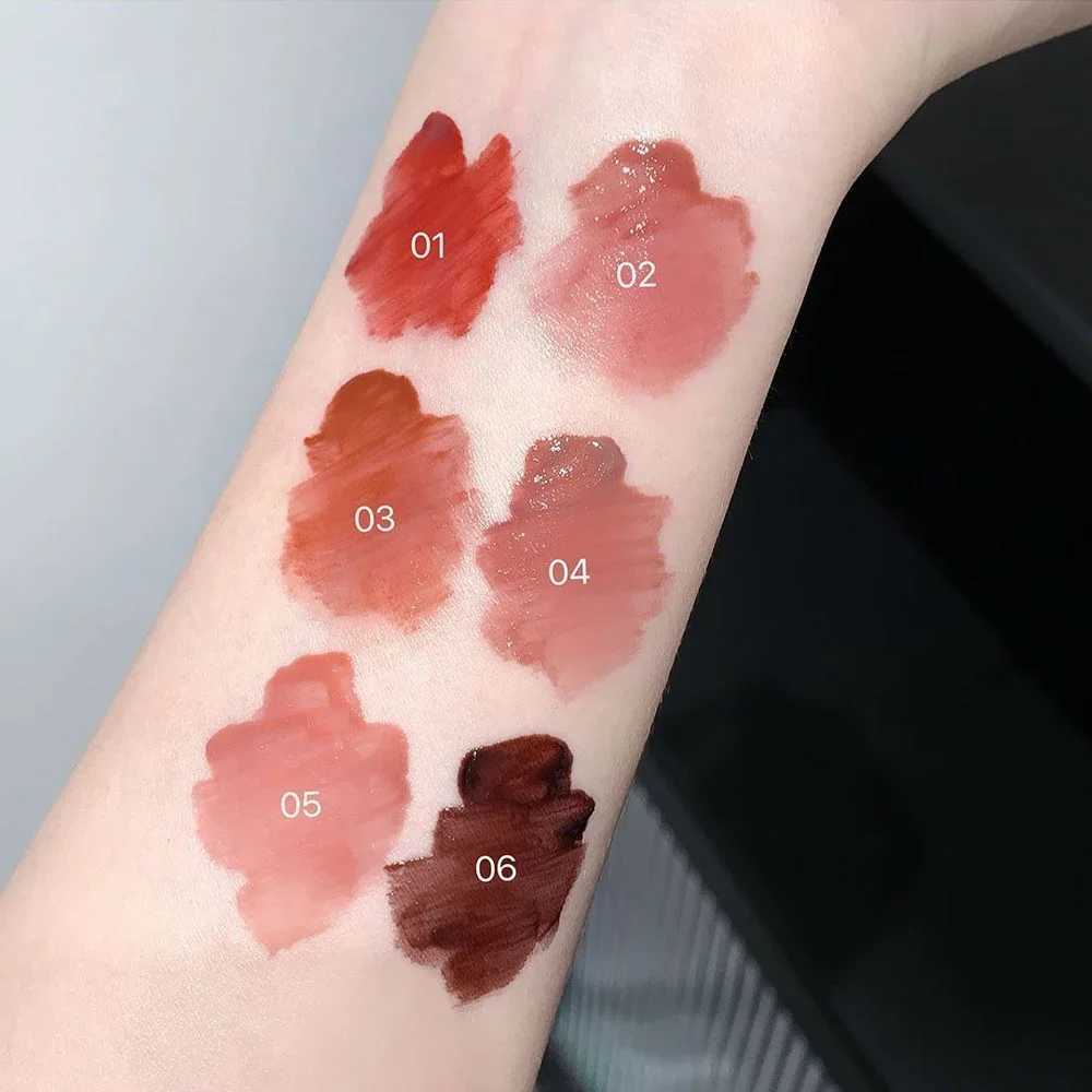 Dark Mulberry Lip Gloss Smoked Punk Jelly Lip Glaze Mirror Water Moisturizing Long-lasting No Sticky Liquid Lipstick Makeup W250312