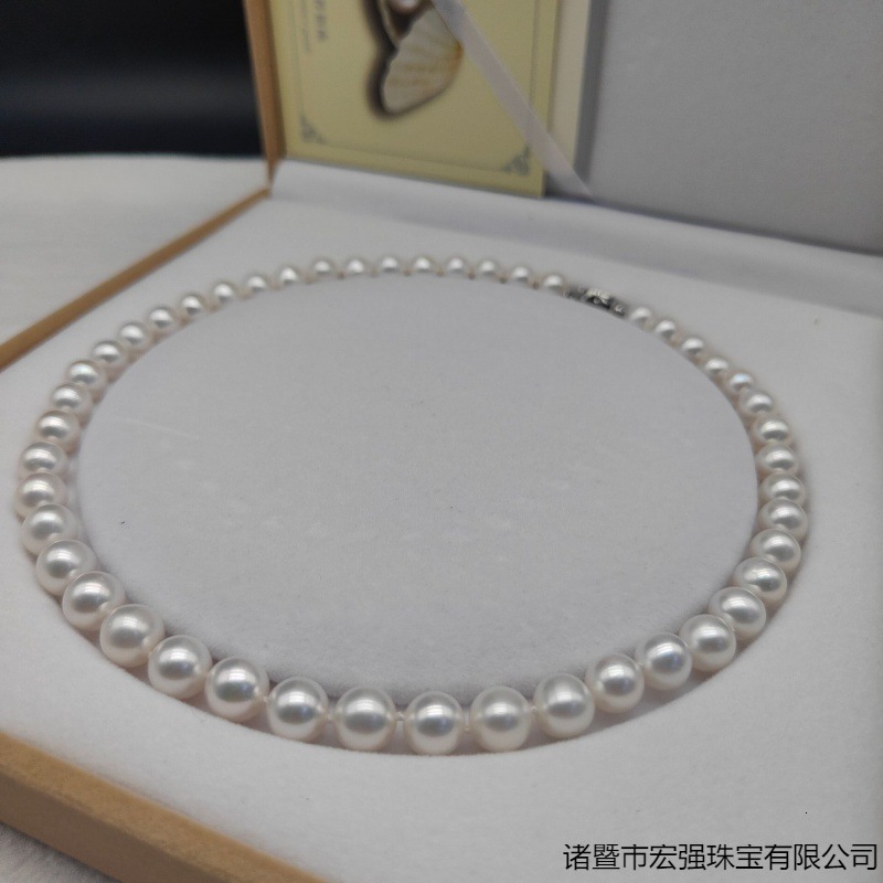 Mothers Day Gift 7-10MM Freshwater Pearl Necklace Glossy Bright Necklace S925 Silver Mother Chain Delivery Gift Box 240919