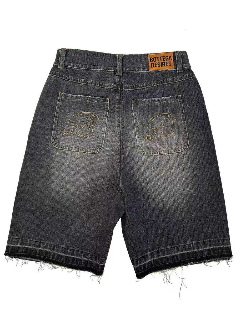Designer Denim Short for Men New Trendy and Fashionable Mens Street Explosion Loose Pentagram Pants Fashion Brand Letter Denim Shorts