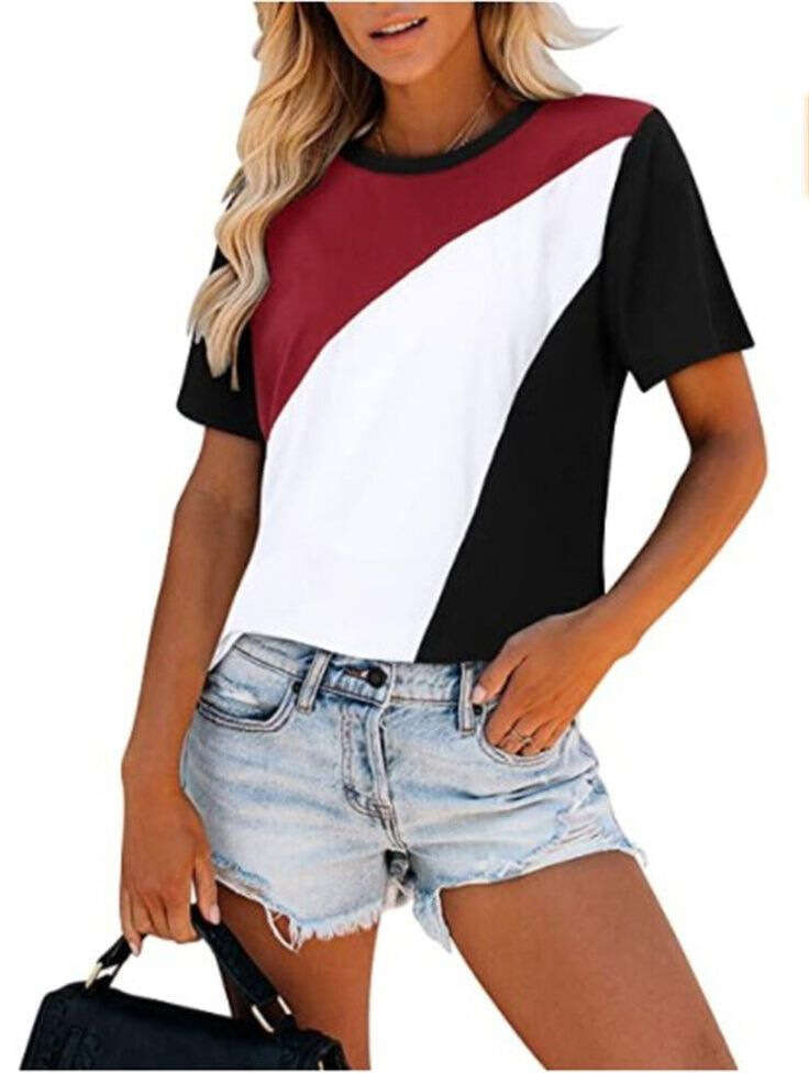 European and American butterfly digital printed multi-color short sleeved round neck T-shirt new casual fashion trend clothing