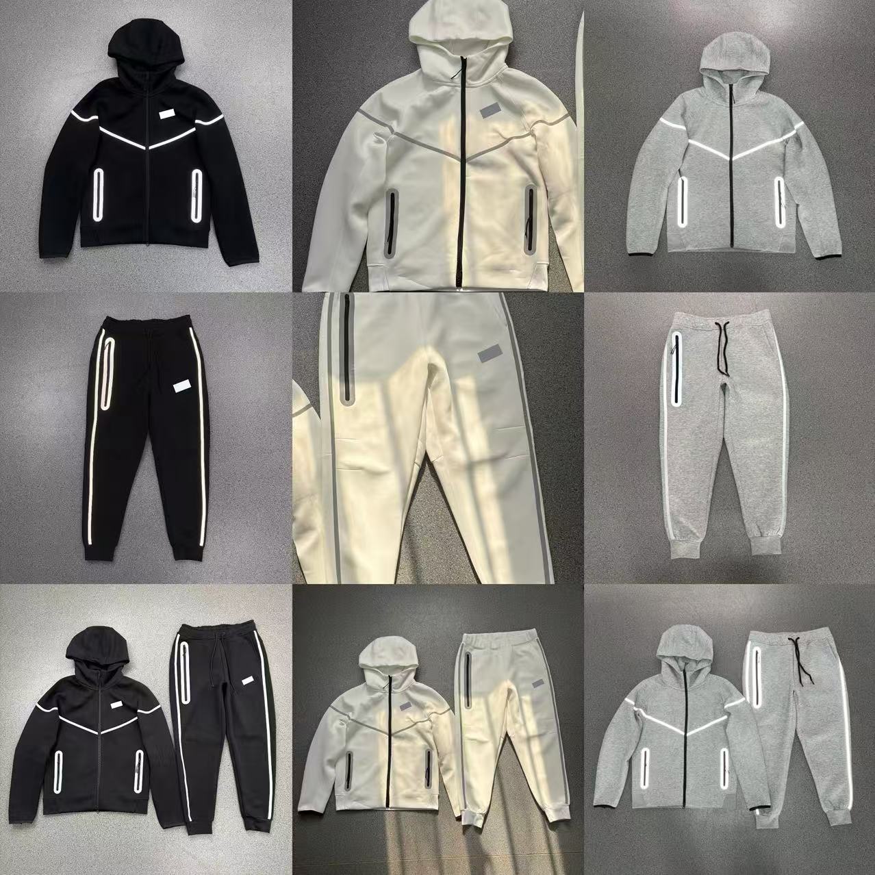 Tech Glow-in-the-dark Men's and Women's Hoodie Pants Tracksuit Tracksuit Jacket Pants for Men Tracksuit Tech Men Jogger