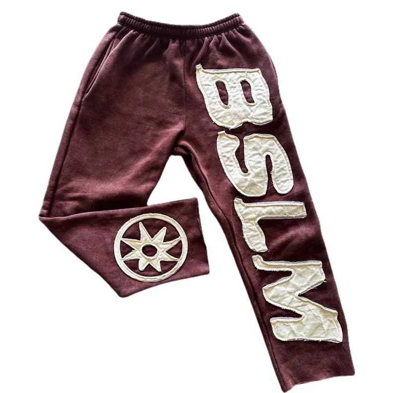 Autumn and winter new hoodie personalized street style high street hip-hop letter embroidery fashionable casual pants unisex T250311