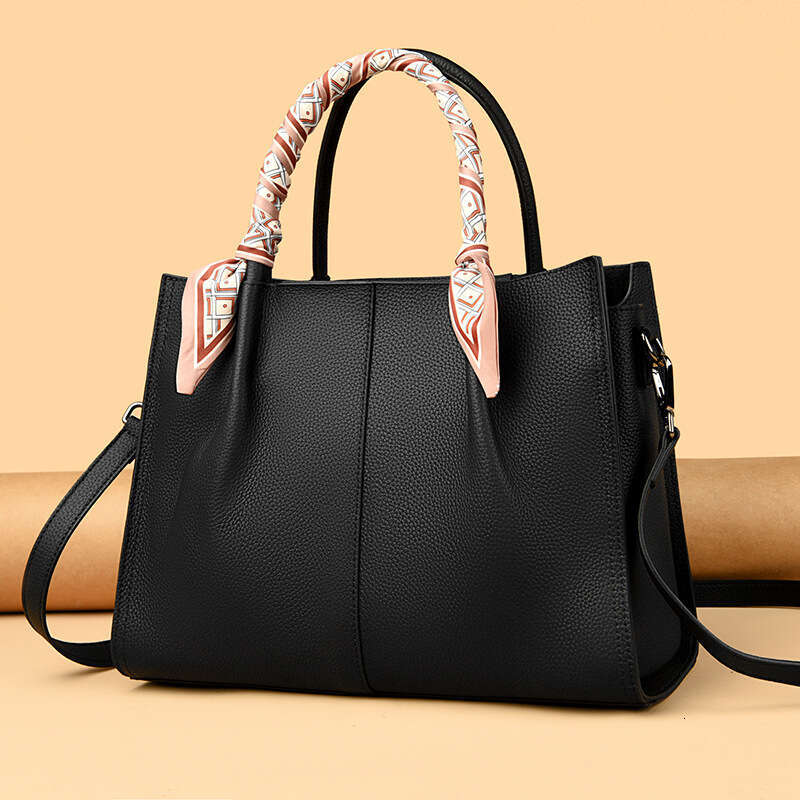 Women's Bags Handbag Leather Autumn Women New Fashionable Handbag Simple Large Capacity Tote High-End Sensory Communication Bag