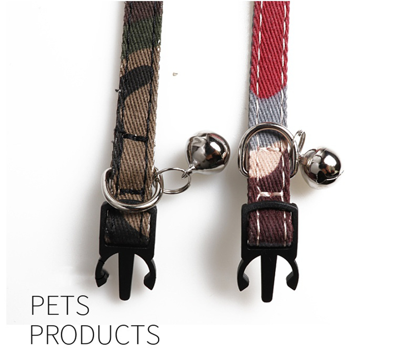 Fashion Cat Collars with Bow and Bell,Camouflage Pattern Series Cat Collars,Breakaway Adjustable Cat Bow Tie Collars,Cute Bell Tie Suitable for Kitten