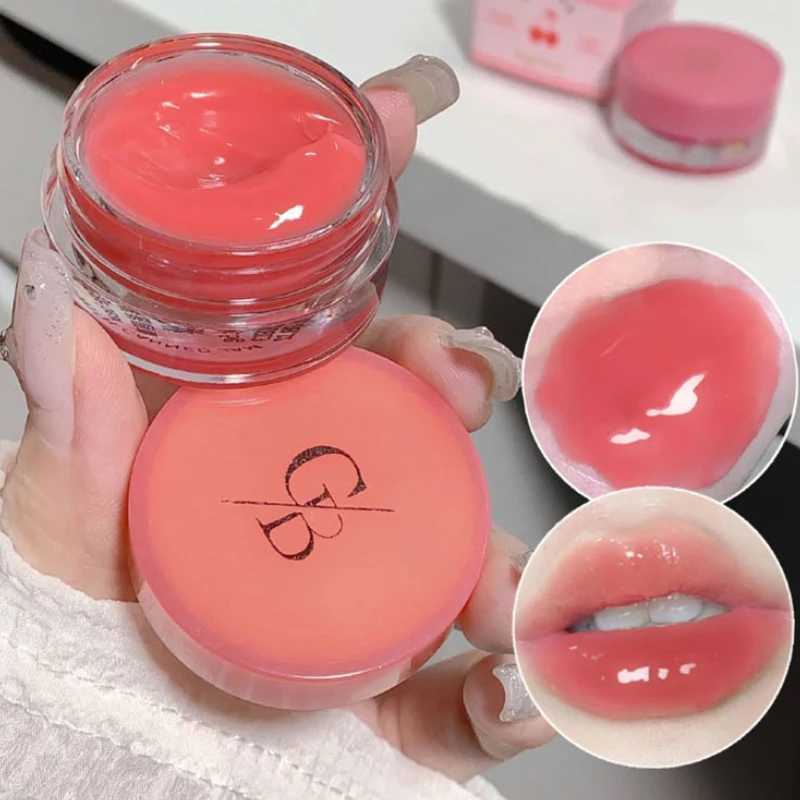 Gege Bear Jarred Jam Lip Gloss - Glass Moisturizing Water Gloss Finish Wrinkle Effect Wear Resistance and Non Transfer FormulaXJ250312