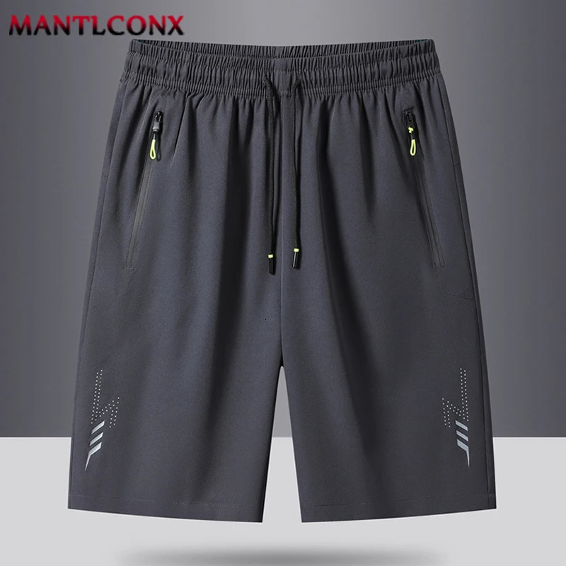 Summer Mens Sport Shorts Cool Sportswear Running Shorts Casual Bottoms Gym Fitness Training Jogging Short Pants Men Black Gray 250310