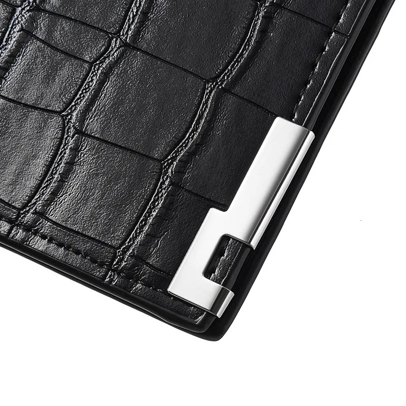 Fashion Mens PU Leather Long Wallet Pattern Three Folded Billfold BankID Card Holder 250311