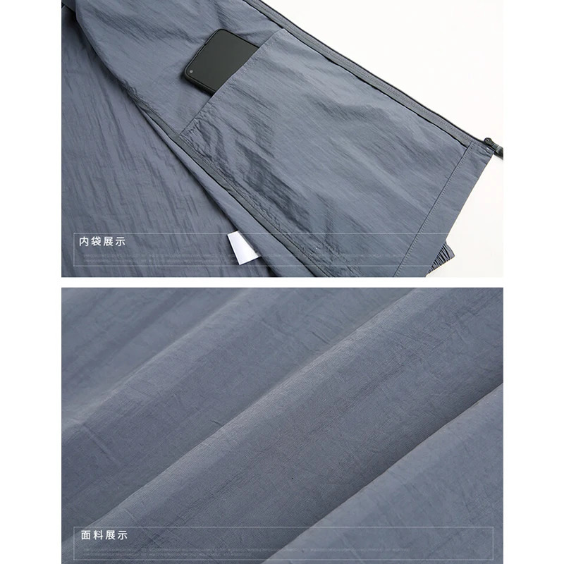 Summer Jackets Men Male Windbreaker Fishing Coats Father Ultrathin Sunscreen Jacket Youth Outerwearing Clohting Traveling Korean 250312