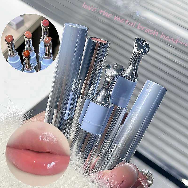 Mirror gloss serum lipstick glass metal brush head glass gloss lipstick humectant non sticky makeupXJ250312
