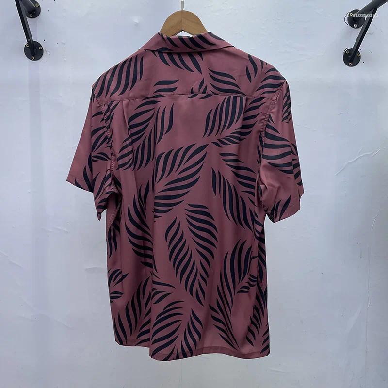 Men's Casual Shirts Hawaii WACKO MARIA Lapel Short Sleeve Shirt Men Woman High Street Printing Summer Top Tee Vintage