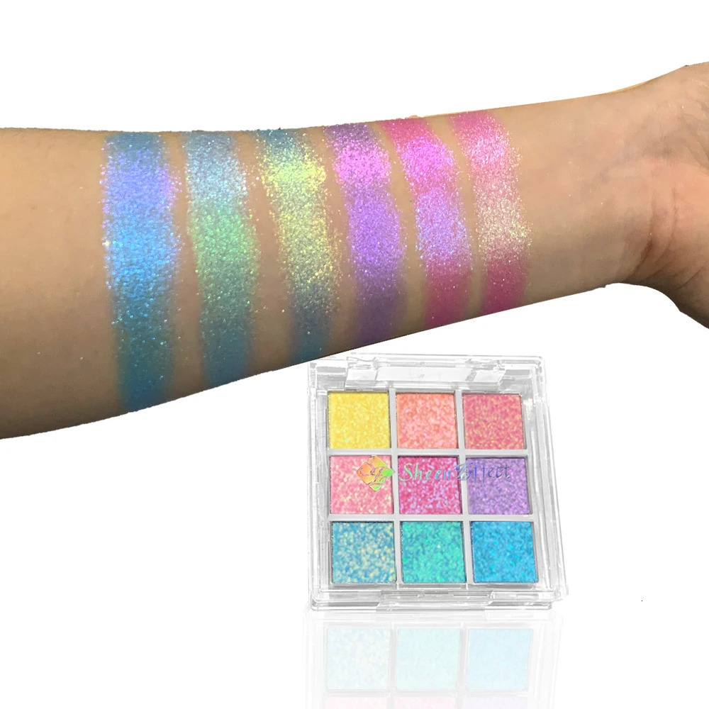 Sheeneffect Chameleon Chrome Eyeshadow Palette 9 Colors High End makeup Cosmetics 250306