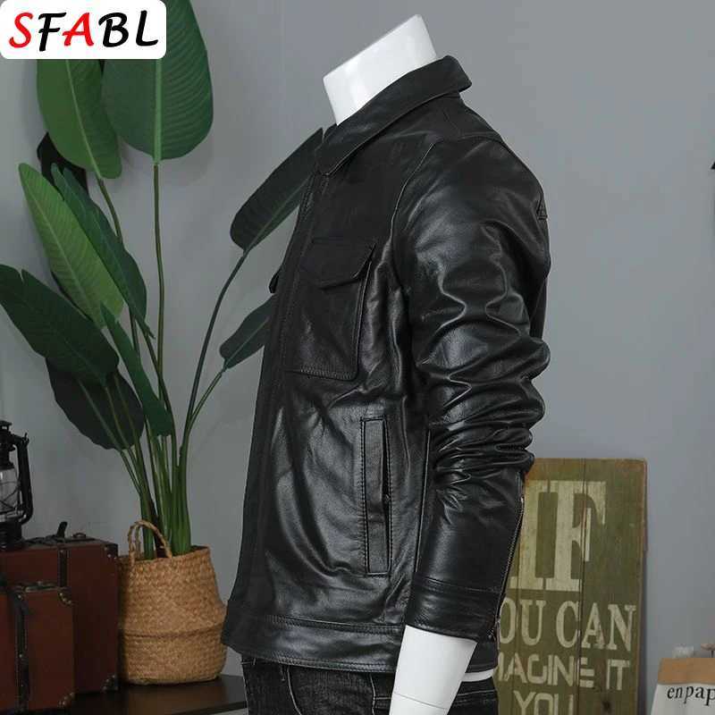 New Fashion Zip Up Leather Jacket Men Windbreak PU Leather Coat Man Outerwear Motorcycle Mens Leather Jacket Autumn Winter 3XLT250311