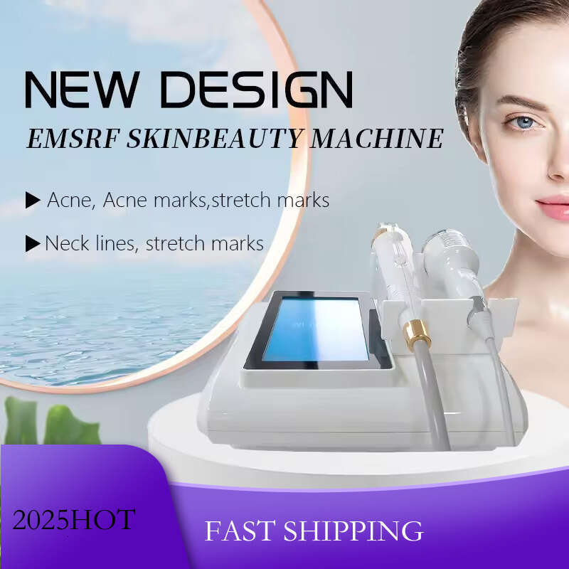 Good RF Skin Tightening Anti Wrinkle Stretch Mark Removal Newest Fractional RF Microneedling Skin Lifting Machine 2 Handles Gold 2 in 1 RF Microneedle