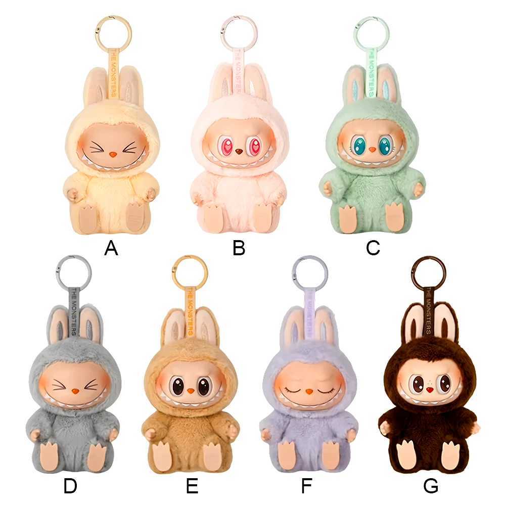 Labubus Sitting Party Doll Anime Figure Toys Macaron Pendant Monsters Labubus Have A Seat Toy Kawaii Keychain Accessories Gifts X2503121
