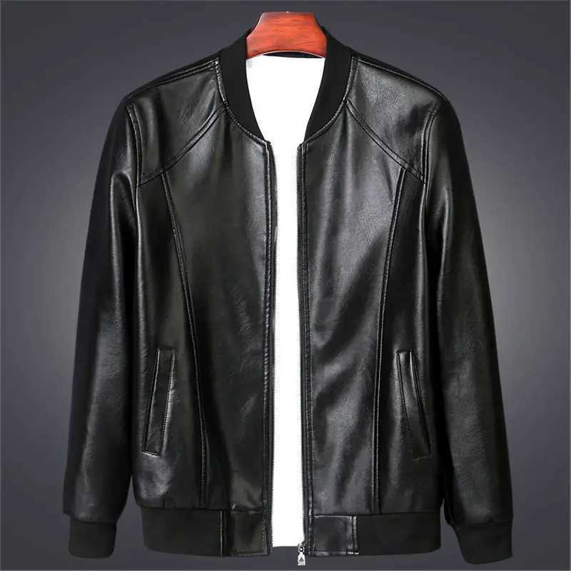 Autumn Winter Korean Thick Solid Coat Man Zipper Pocket Casual Plus Velvet Tops Loose Leather Jacket Fashion Y2K Male ClothesT250311