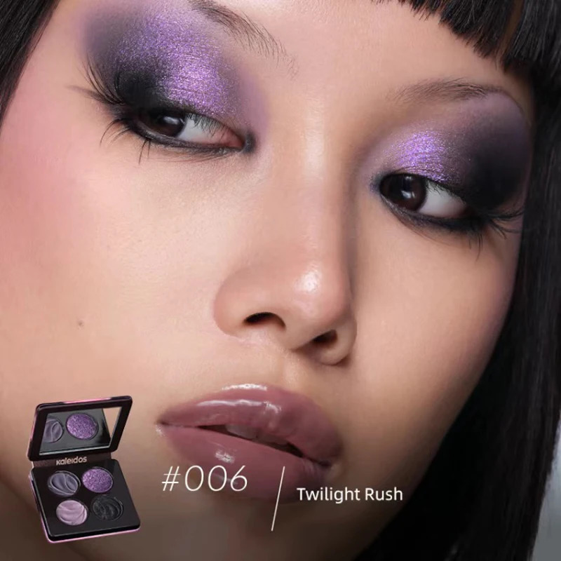 Kaleidos Glitter Eyeshadow Makeup Palette 4Colorful High Pigmented Shimmer Glitter Eye Shadow Make Up Pallet Gift Set 250306