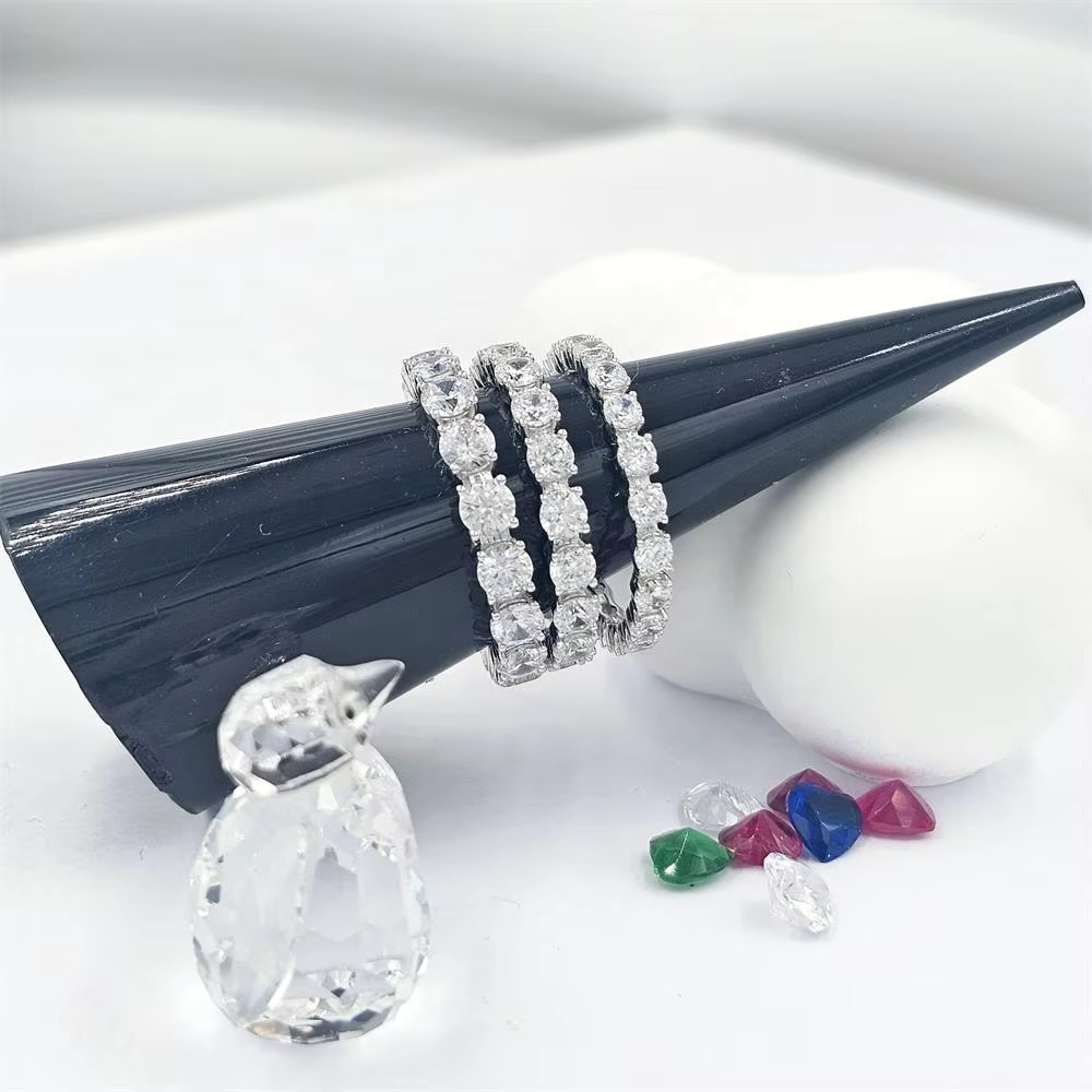 Elegant Sterling Silver Moissanite Ring Fine Elegant Jewelry