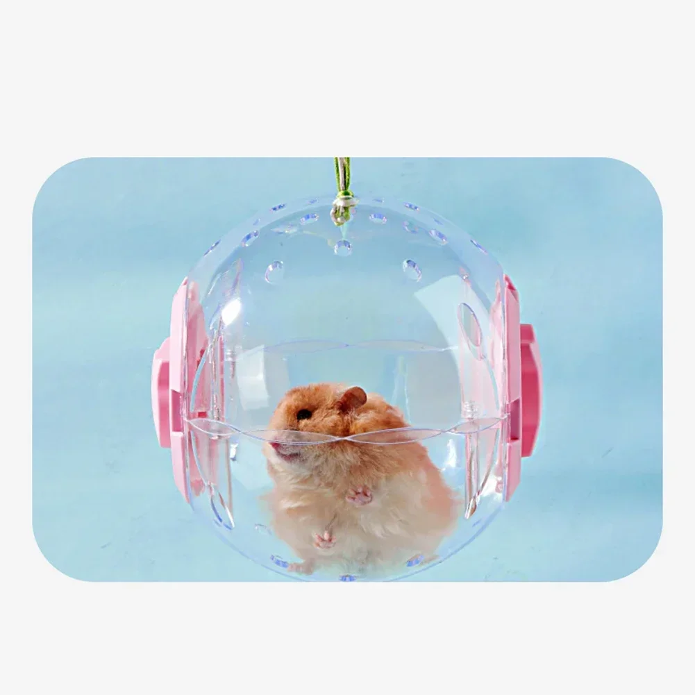 Hamster Exercise Ball Transparent Hamster Running Ball Wheel With Traction Rope For Small Animals Pet Supplies 14cm/18/cm