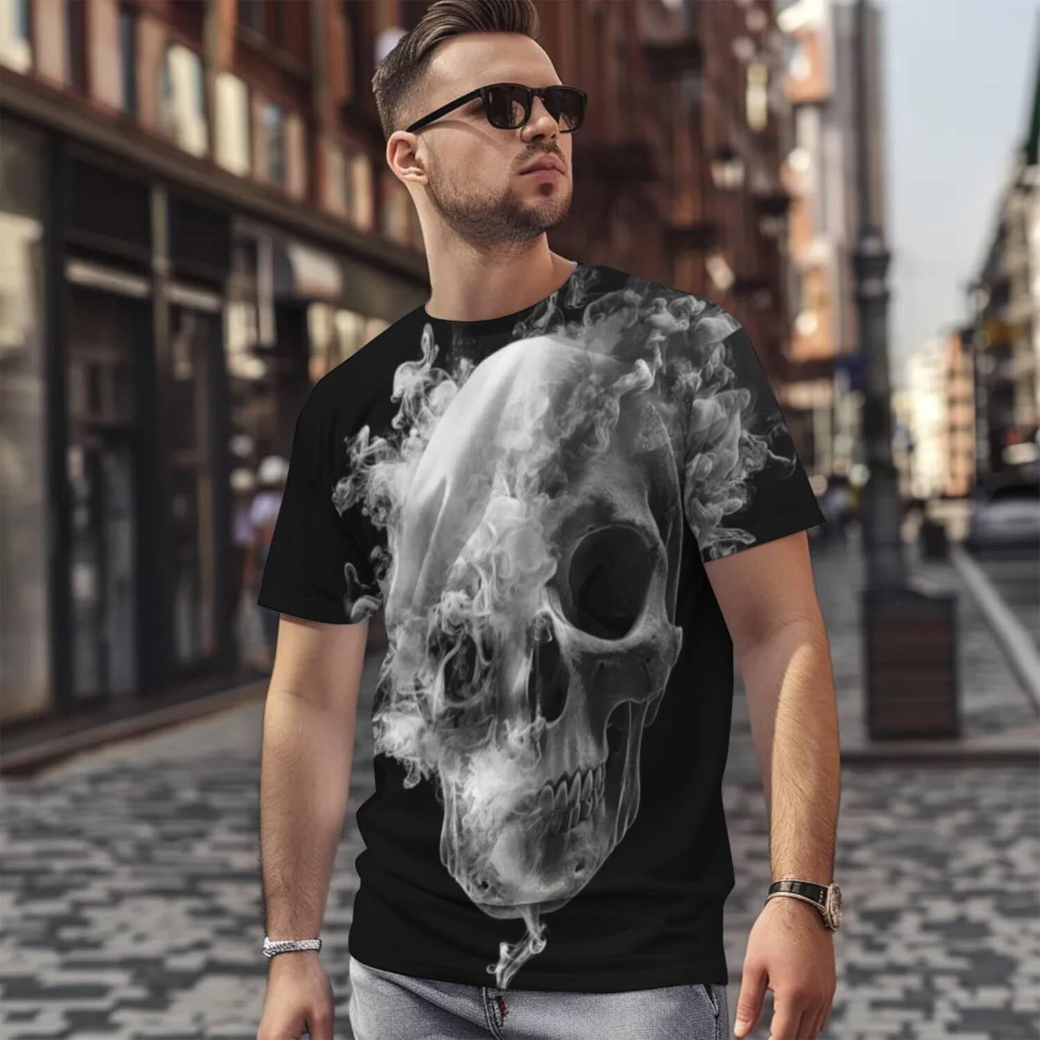 Mens T shirt 3D Pattern Print T-Shirt with Design Breathable Cool Lightweight Flexible Easy to Match Diverse tee Casual tops summer clothes