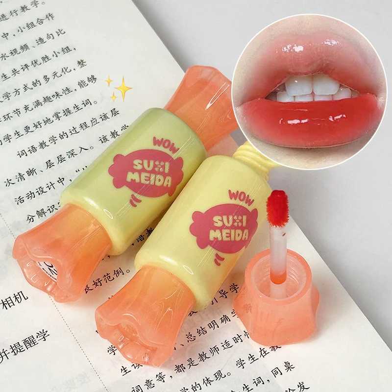 Crystal Jelly Lip Color Mirror Liquid lipstick Moisturizer Lasting Stick Free Cup Sexy Lip Color Makeup Korean Cosmetics W250312