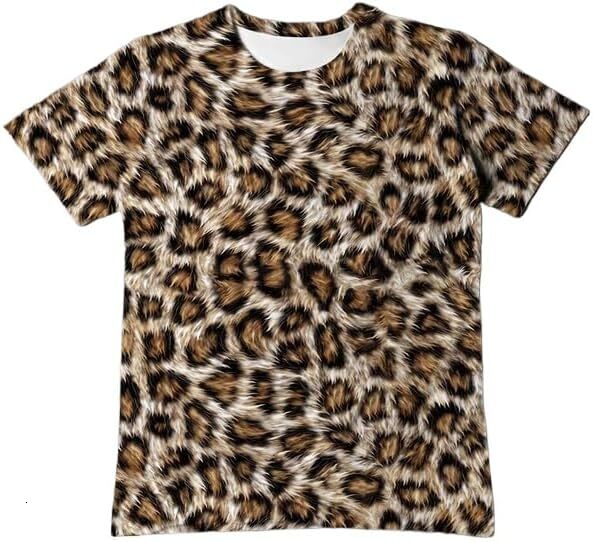 Mens T shirt Novelty Animal Skin Pattern 3D Printing Fashion Personality Snakeskin Leopard 3D Print T-Shirt tee Casual tops summer clothes cool