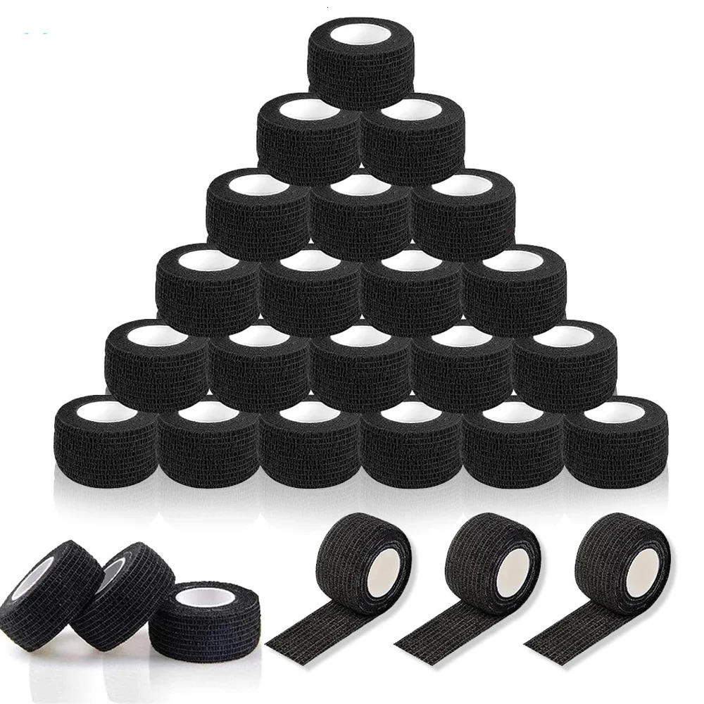 96/48/6/3PCS Tattoo Grip Bandage Grip Cover Wrap Tape Waterproof 2.5CM Disposable Self-adhesive Bandage Tattoo Accessories 250306