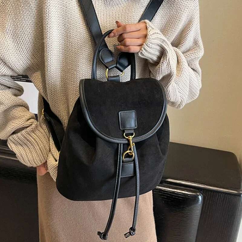 Vintage Veet Women 2025 Fashion Casual Backpack All-Match Portable Bucket Bag Girls Schoolbag Large Capacity Handbag