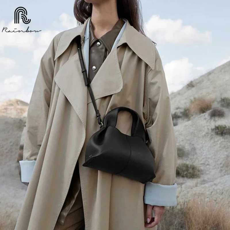 New Arrival Rainbow New Cloud Dumpling Soft Lunch Box Womens Genuine Leather Shoulder Bag Trend Brand Luxury Designer Handbag Fashion Bag T250312