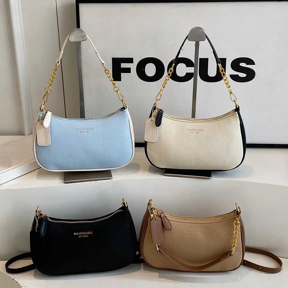 Crossbody Bag for Women PU Leather Crescent Bag Adjustable Strap Underarm Bag Zipper Closure Handbag for Work TravelC250312