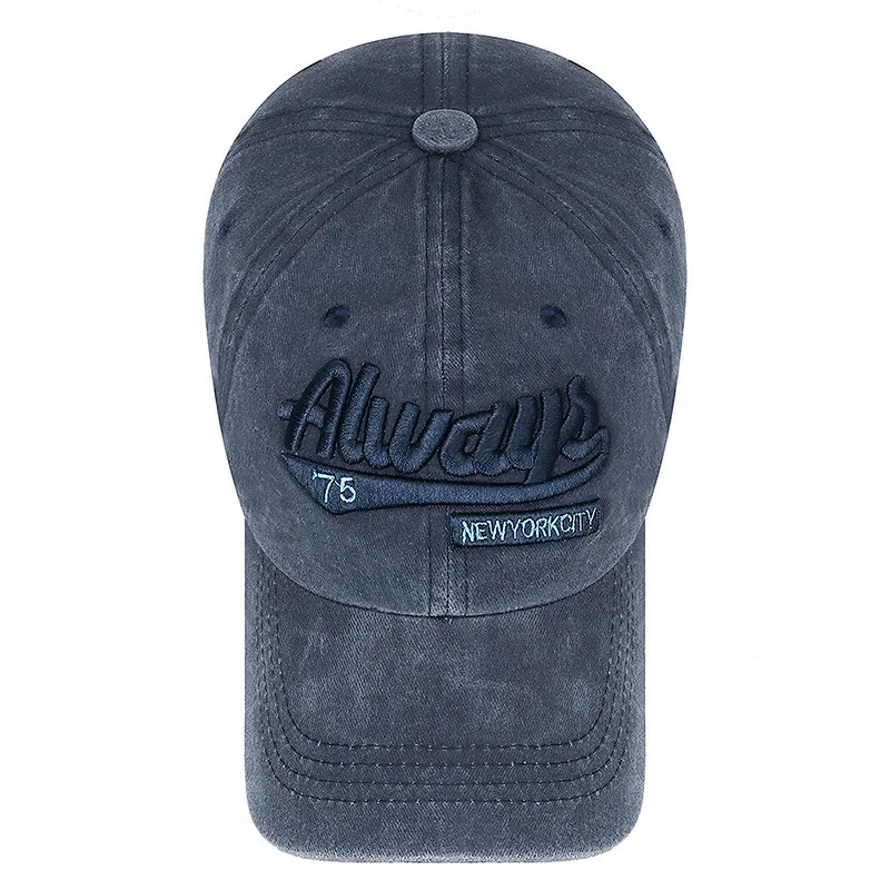 ThreeDimensional Embroidery Soft Washed Cotton Distressed Hat Mens Letter Men Outdoor Fashion Faded Baseball Cap 250311
