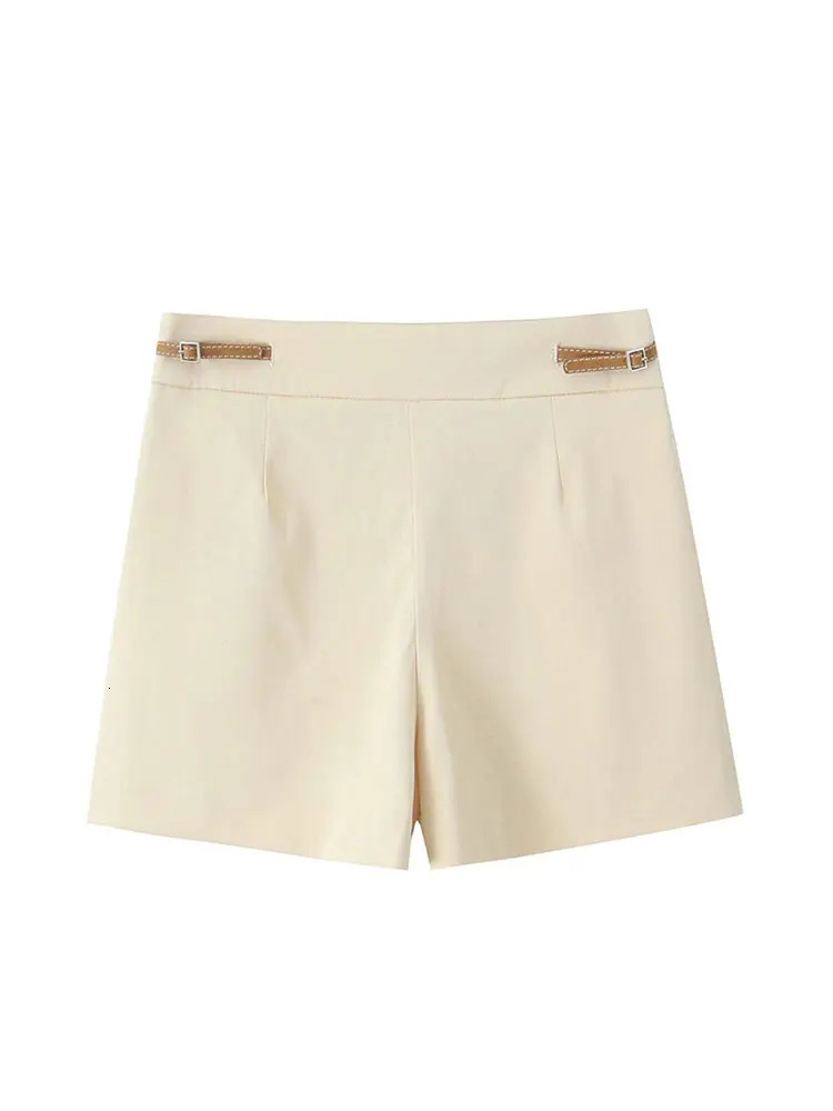 Fashion leather strap womens skiing set casual sleeveless Oneck zipper top waist pleat mini office 250312